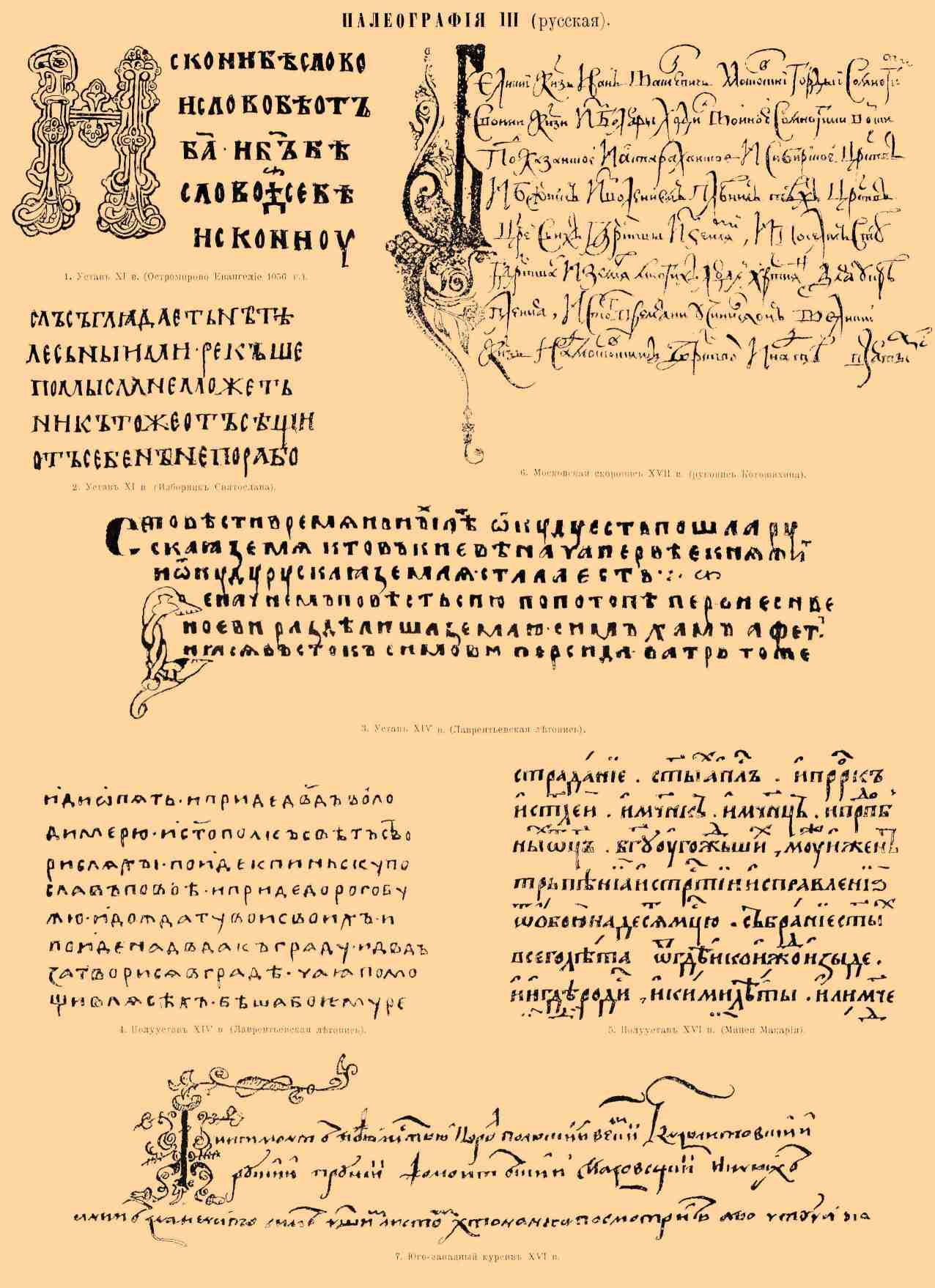 Палеография*